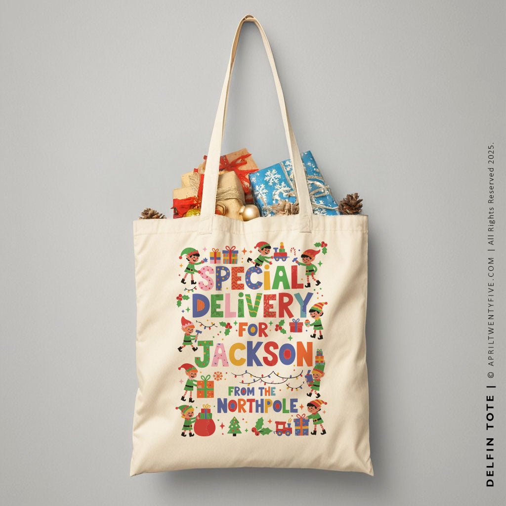 DELFIN | Personalized Northpole Christmas Tote