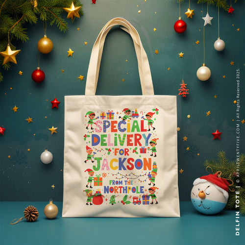 DELFIN | Personalized Northpole Christmas Tote