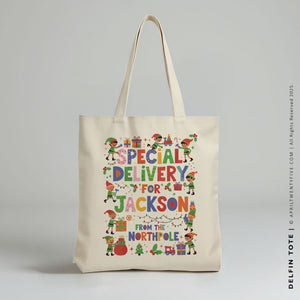 DELFIN | Personalized Northpole Christmas Tote