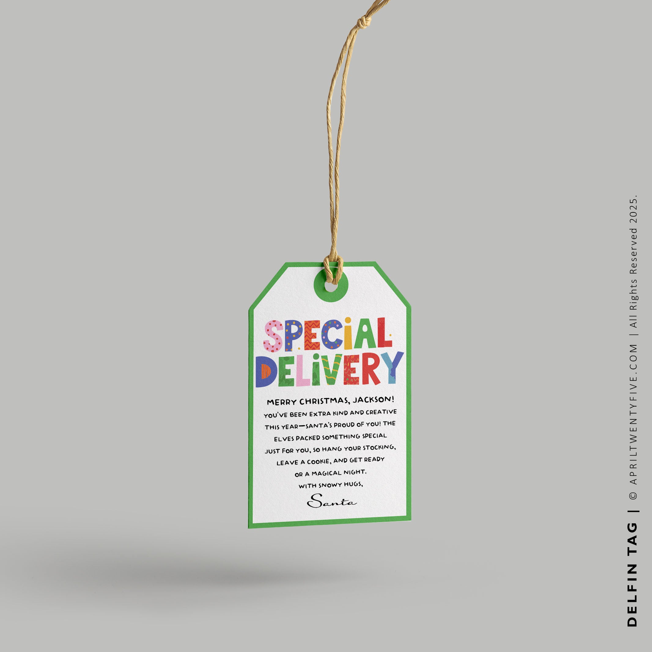 DELFIN | Personalized Northpole Christmas Tote