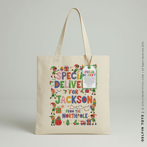 DELFIN | Personalized Northpole Christmas Tote