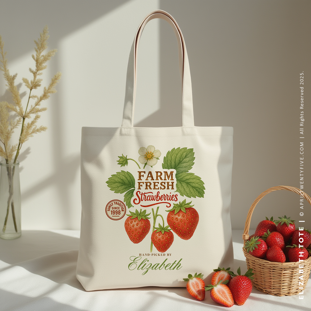 ELIZABETH | Strawberry Picking Tote