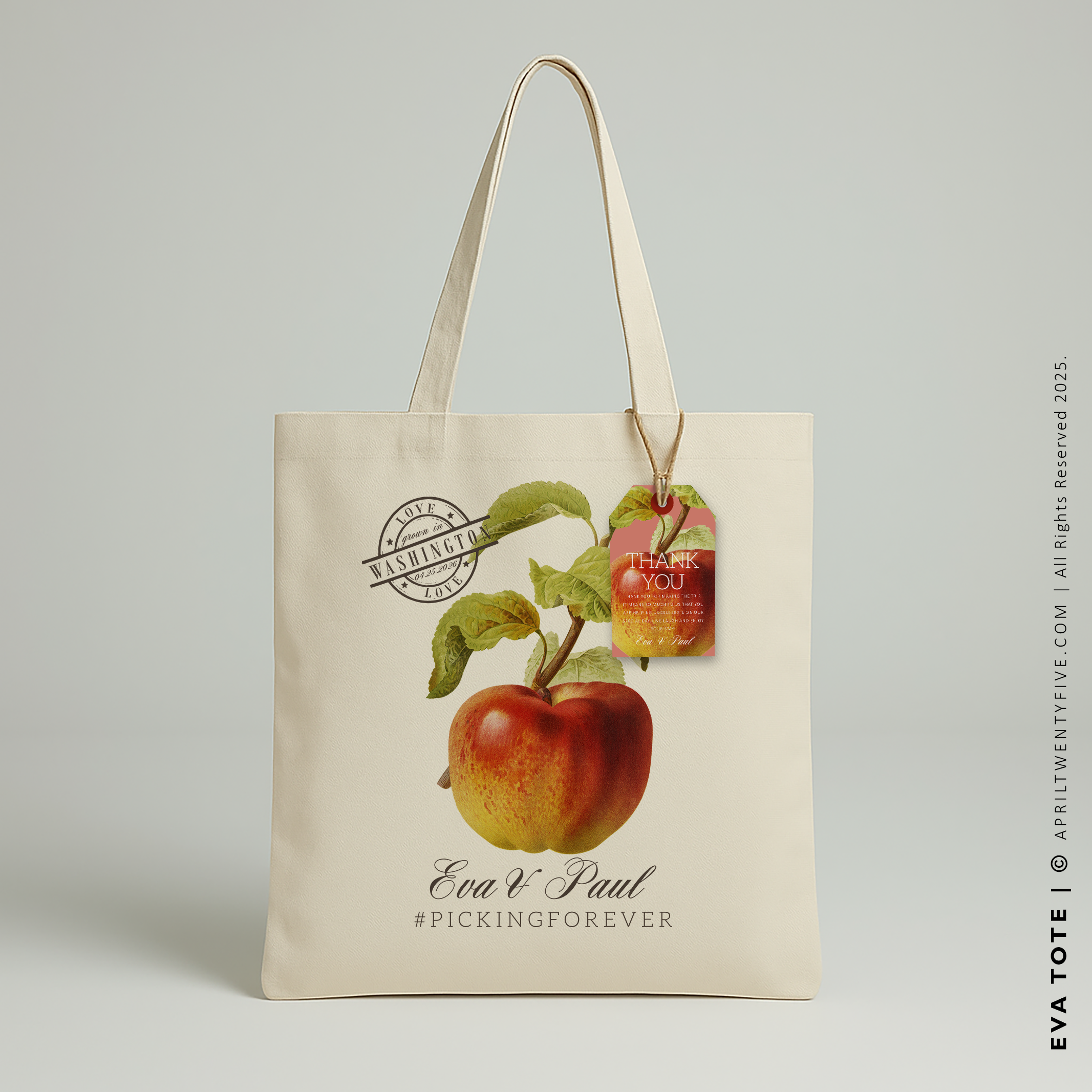 EVA | Apple Orchard Wedding Canvas Tote