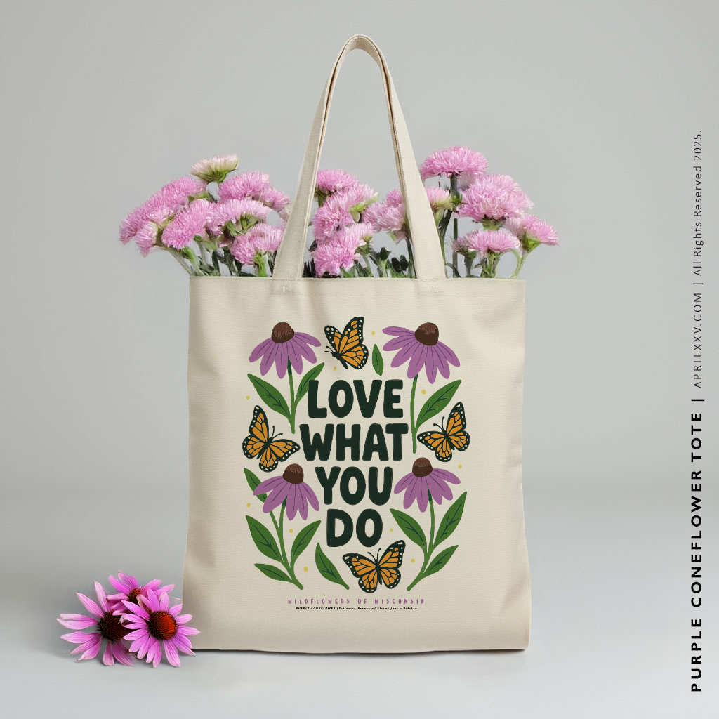 ECHINACEA | Wildflowers of Wisconsin Tote