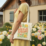 Load image into Gallery viewer, FAYE | Hello Spring Tote (Personalized)
