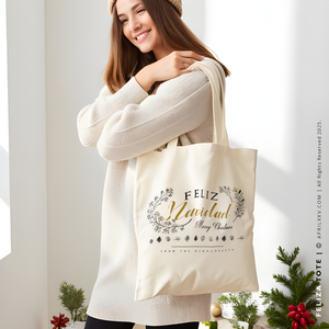 FELIZA | Feliz Navidad Canvas Tote