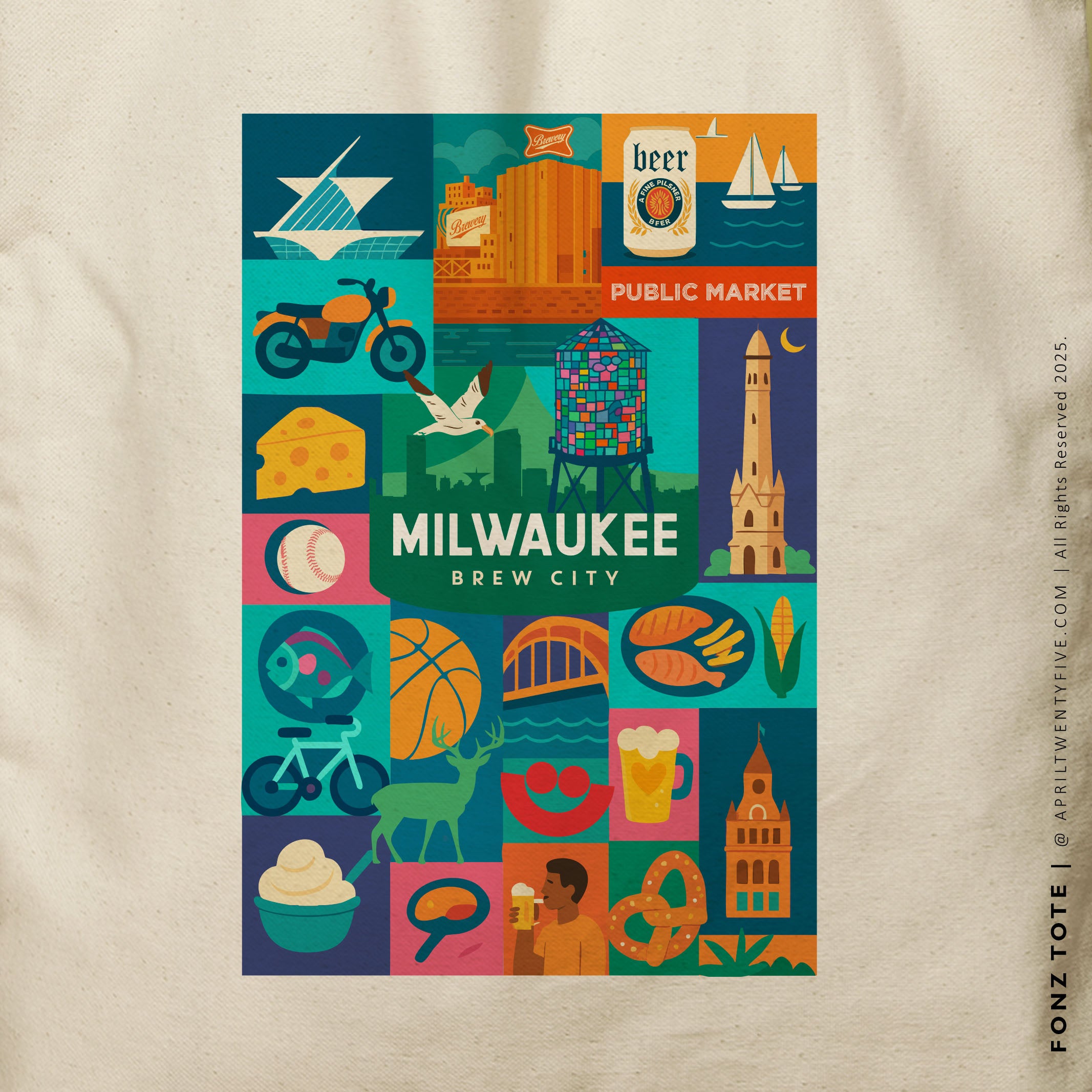 FONZ | Milwaukee Wisconsin Souvenir Tote