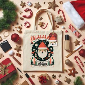 FARRAH | Christmas Mistletoe Bag Canvas Tote