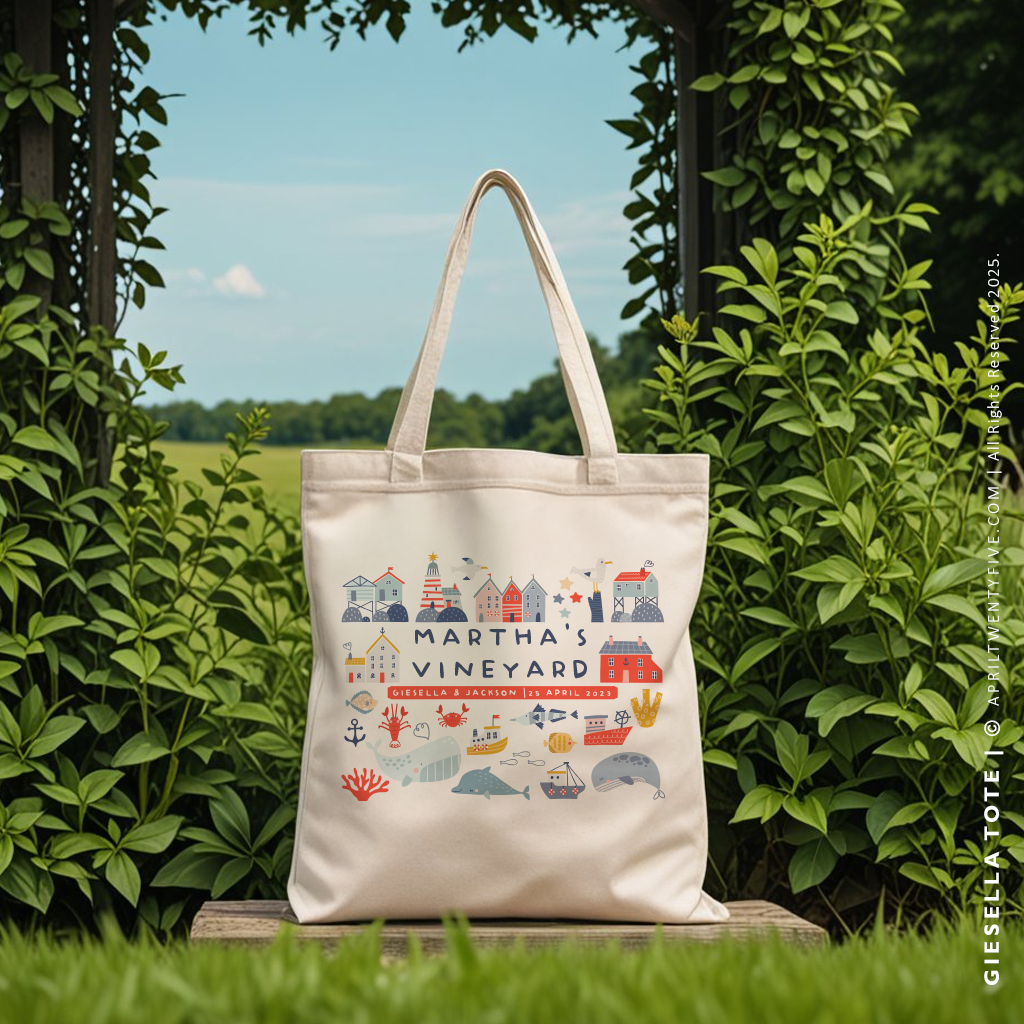 GIESELLA | Martha's Vineyard, Cape Cod Canvas Tote