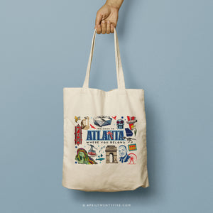 HAZEL | Atlanta, Georgia Canvas Tote