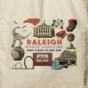 GINNY | Raleigh North Carolina Souvenir Tote (Personalized)