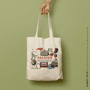 GINNY | Raleigh North Carolina Souvenir Tote (Personalized)