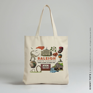 GINNY | Raleigh North Carolina Souvenir Tote (Personalized)