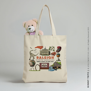 GINNY | Raleigh North Carolina Souvenir Tote (Personalized)