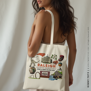 GINNY | Raleigh North Carolina Souvenir Tote (Personalized)