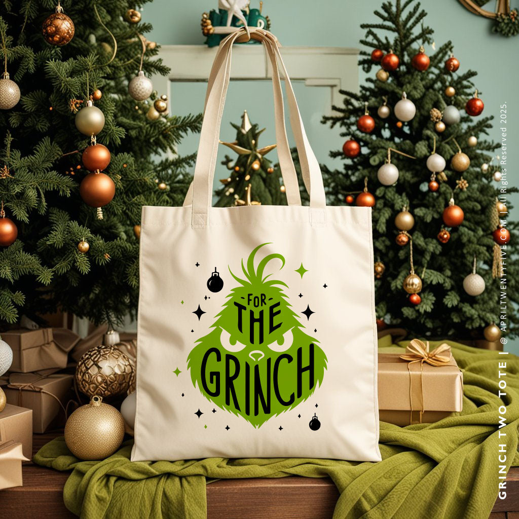 GRINCH TWO | Christmas Canvas Tote