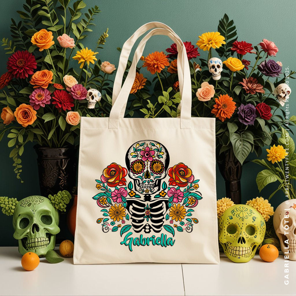 GABRIELLA | Dia Delos Muertos Canvas Tote