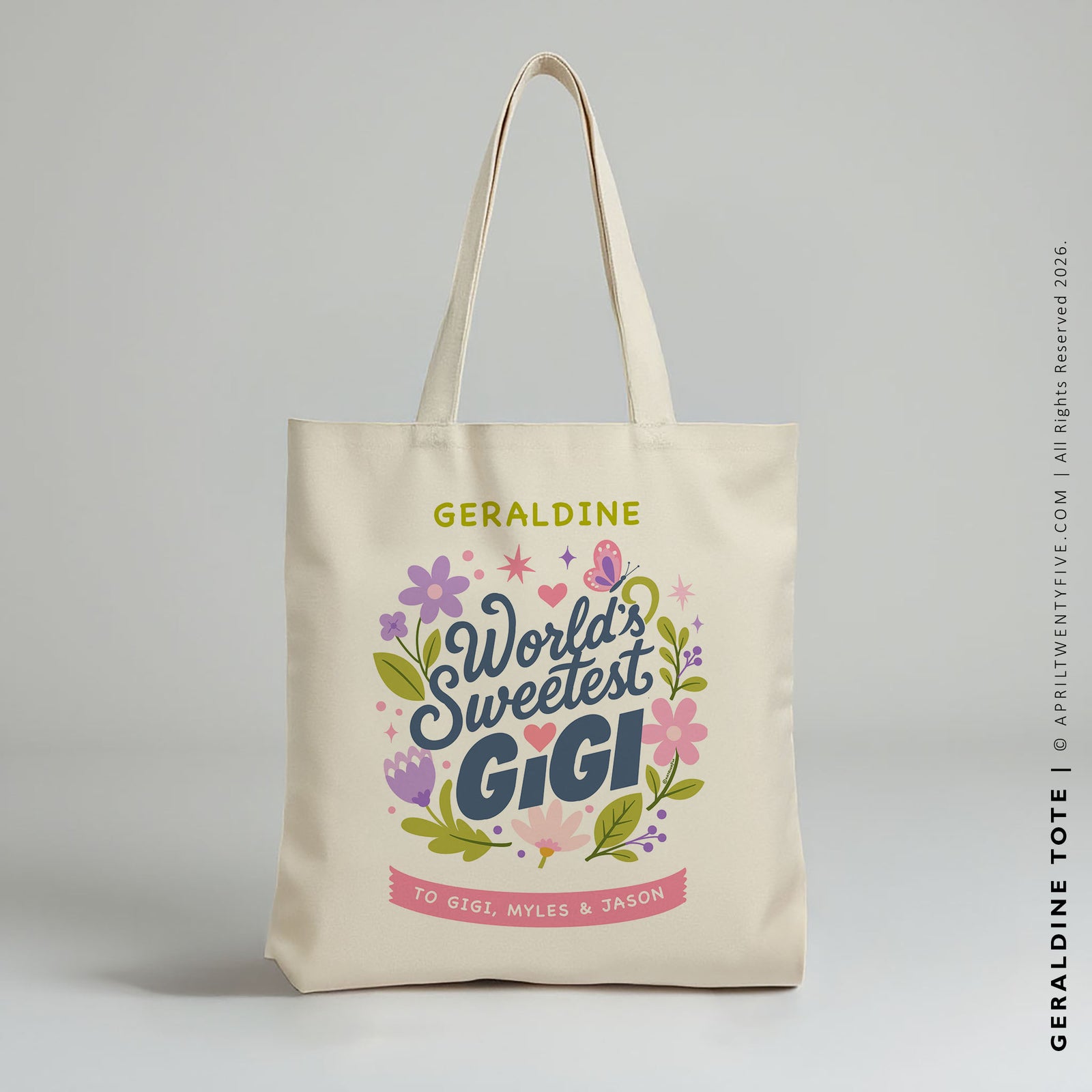 Geraldine Gigi | Personalized Canvas Tote