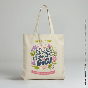 Geraldine Gigi | Personalized Canvas Tote