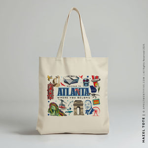 HAZEL | Atlanta, Georgia Canvas Tote