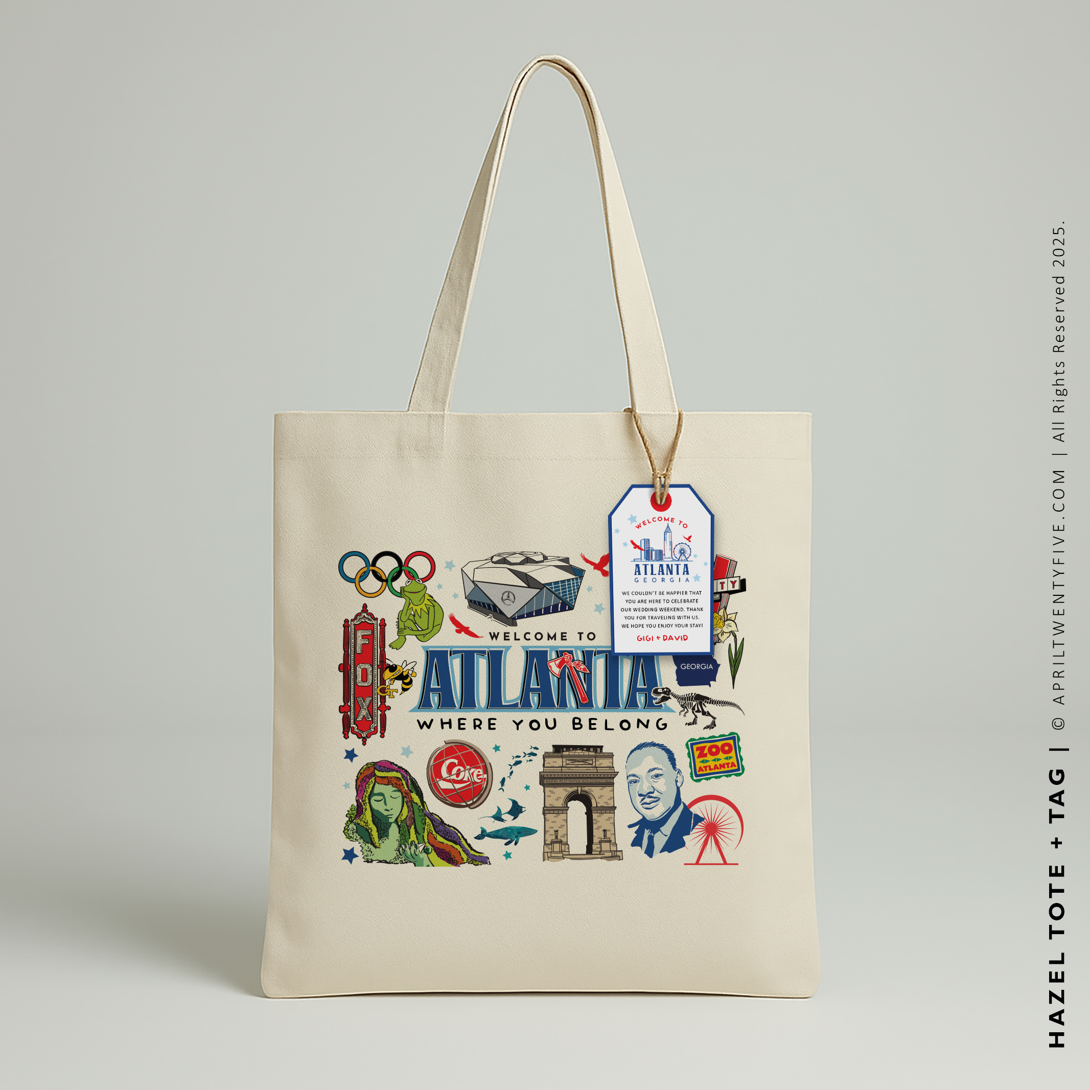 HAZEL | Atlanta, Georgia Canvas Tote