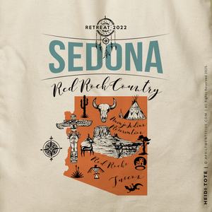HEIDI | Red Rocks Sedona Arizona Map Tote