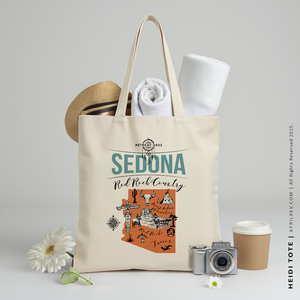 HEIDI | Red Rocks Sedona Arizona Map Tote