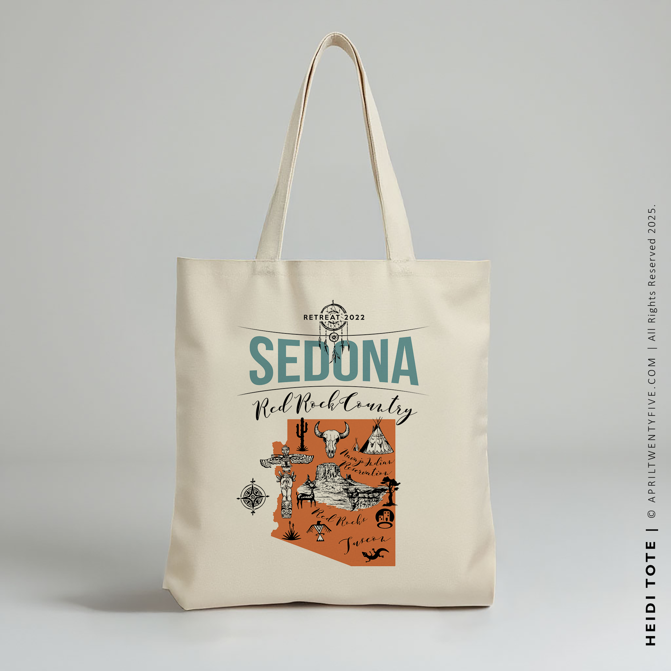 HEIDI | Red Rocks Sedona Arizona Map Tote