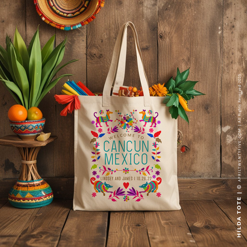 HILDA | Mexican Otomi Textile Print Canvas Tote