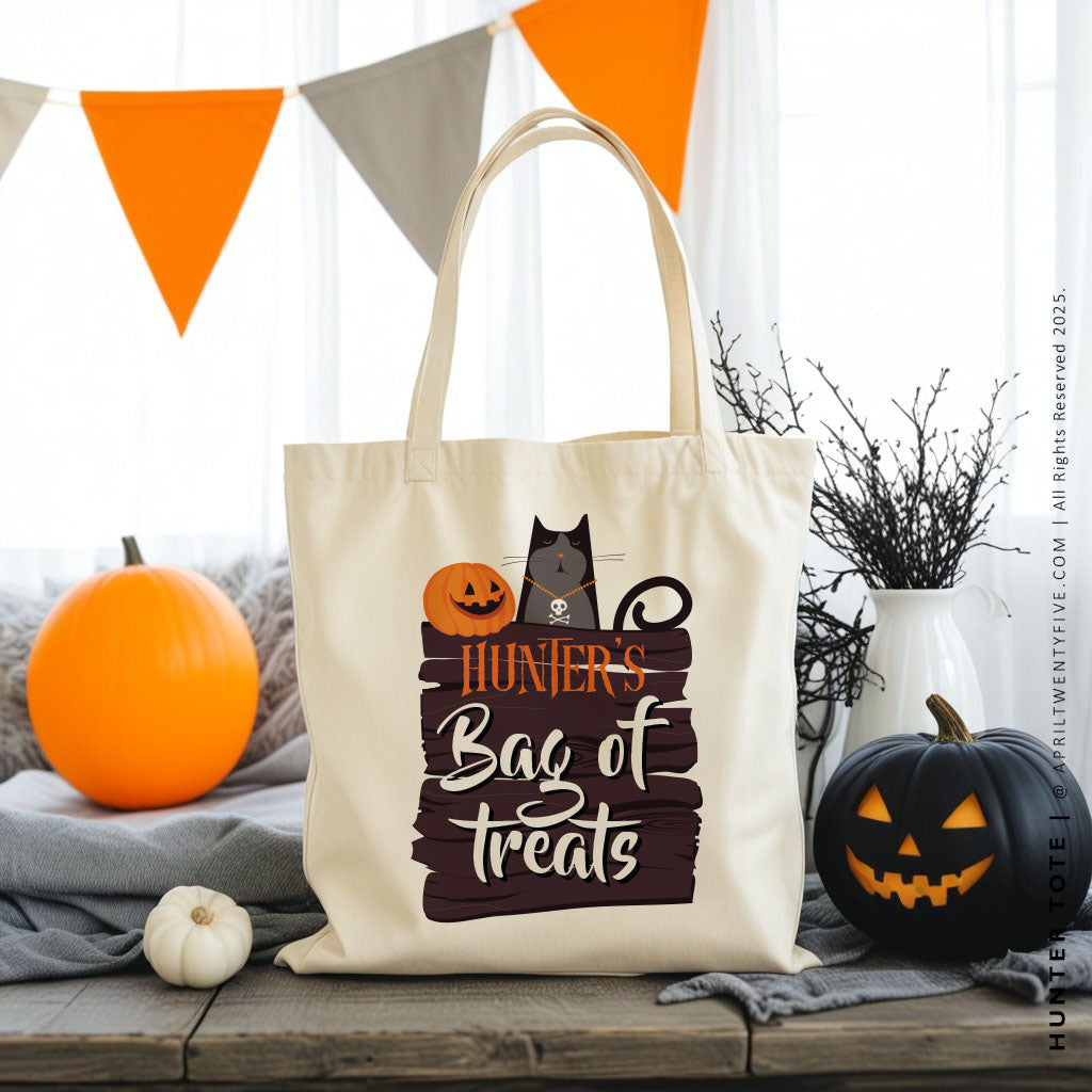 HUNTER | Personalized Bag of Treats Canvas Tote
