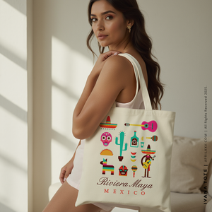 IVANA | Mexican Travel Icons Canvas Tote