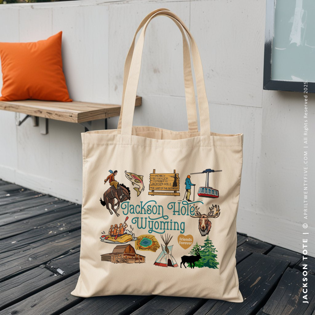 JACKSON ONE | Jackson Hole, Wyoming Canvas Tote