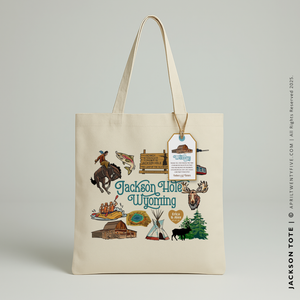 JACKSON ONE | Jackson Hole, Wyoming Canvas Tote