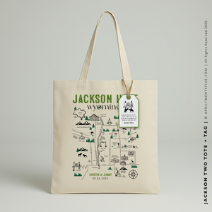 JACKSON TWO | Jackson Hole, Wyoming Map Tote