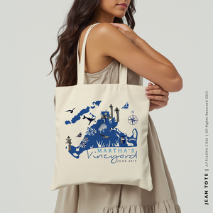 JEAN | Martha's Vineyard, Cape Cod Canvas Tote