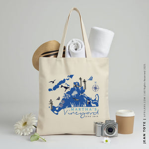JEAN | Martha's Vineyard, Cape Cod Canvas Tote
