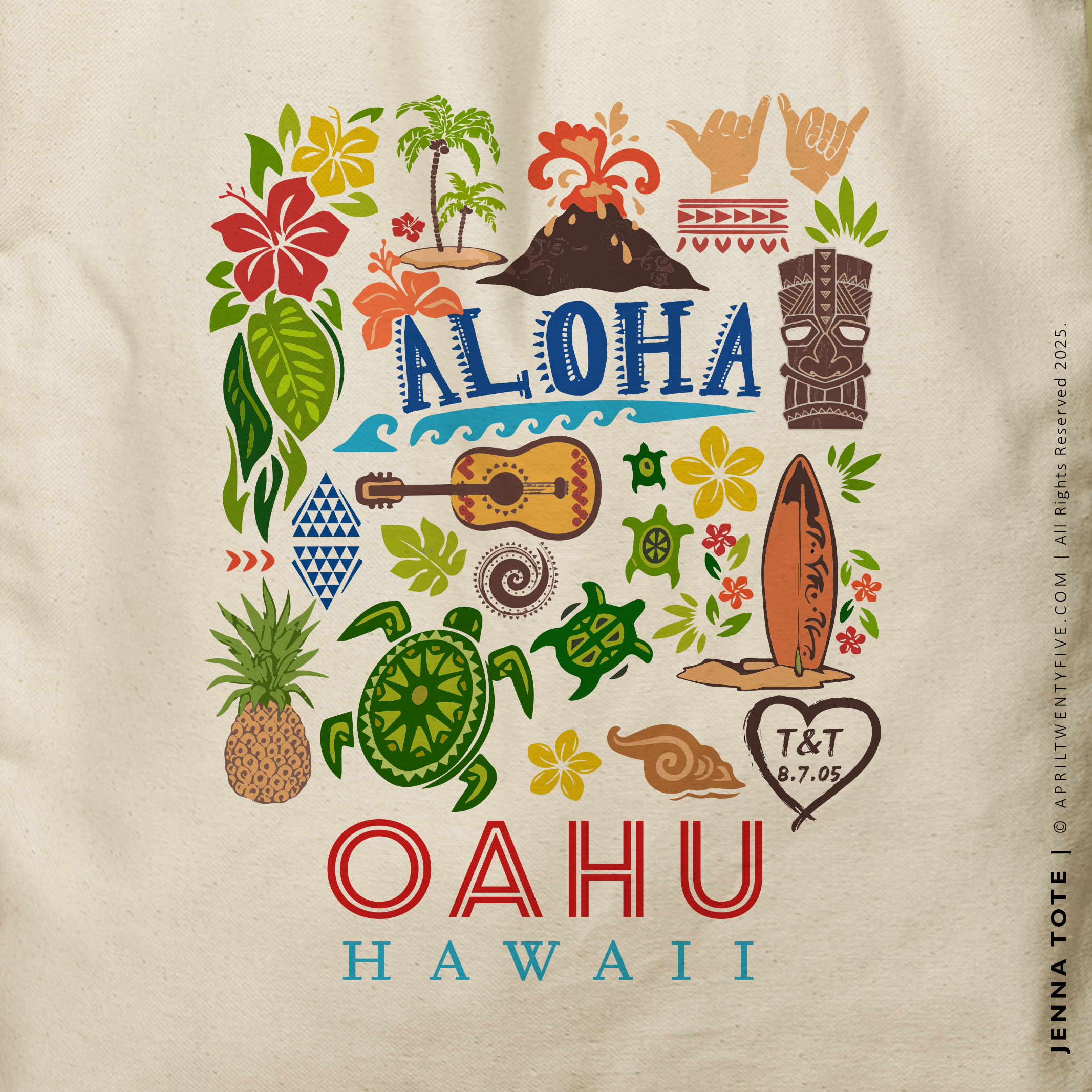 JENNA | Hawaii Canvas Tote