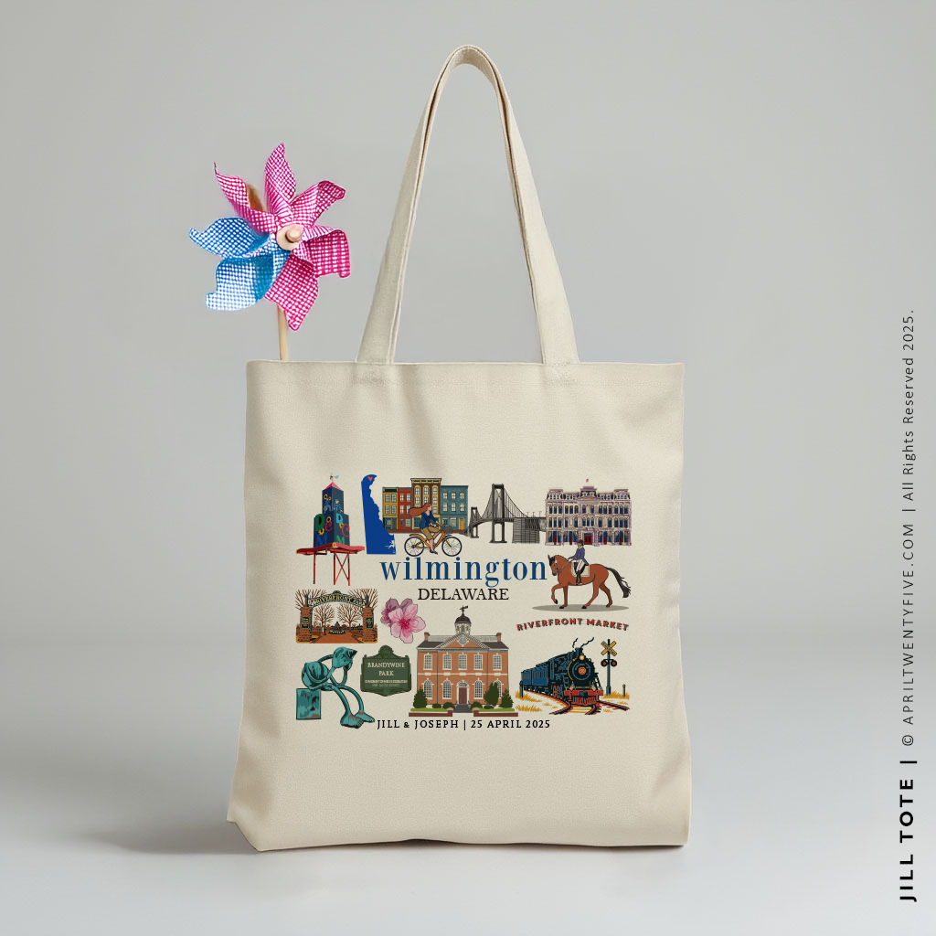 JILL | Wilmington Delaware Souvenir Tote (Personalized)
