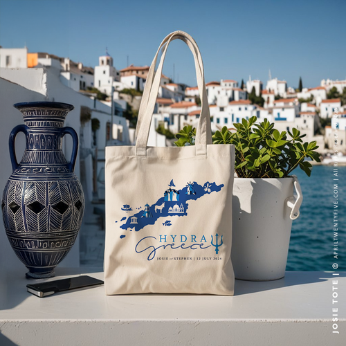 JOSIE | Hydra Greece Map Tote