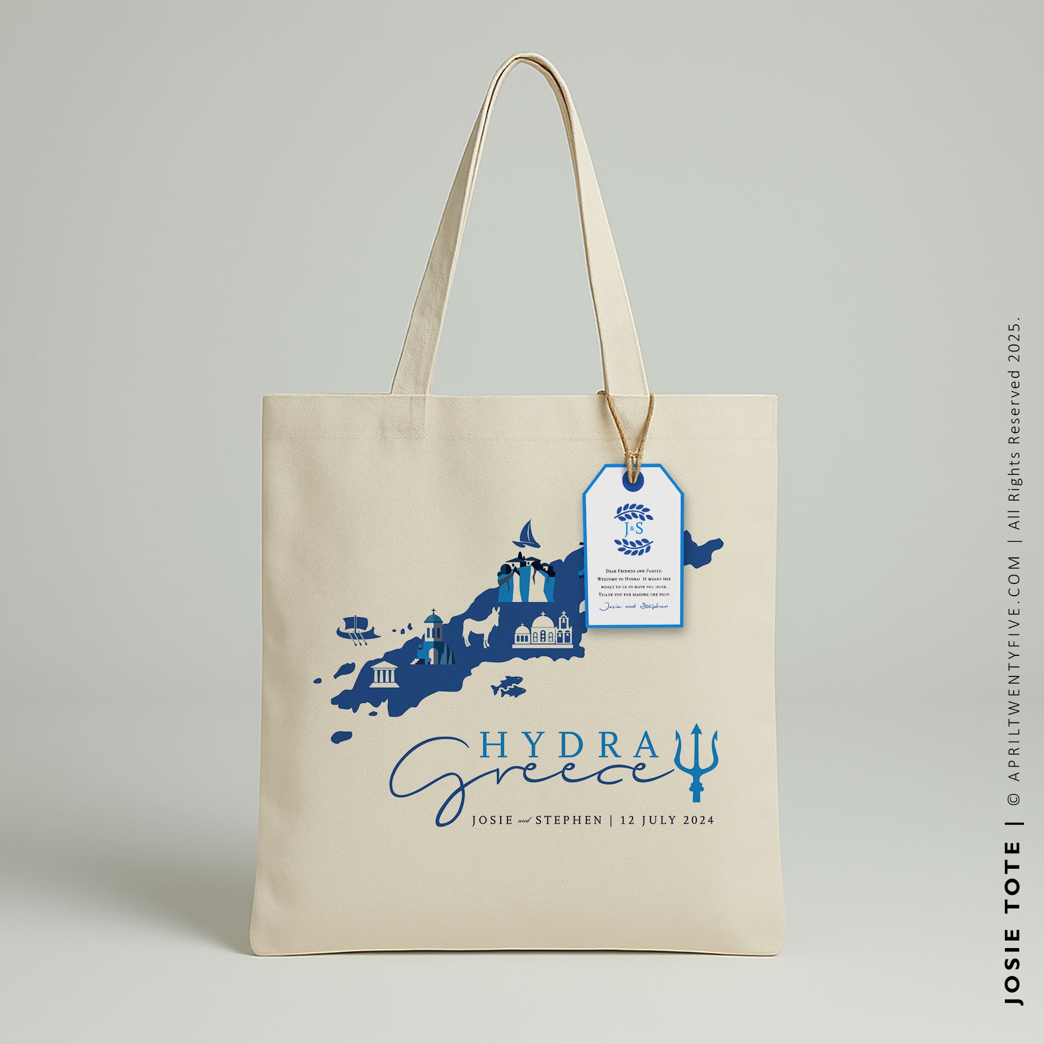 JOSIE | Hydra Greece Map Tote