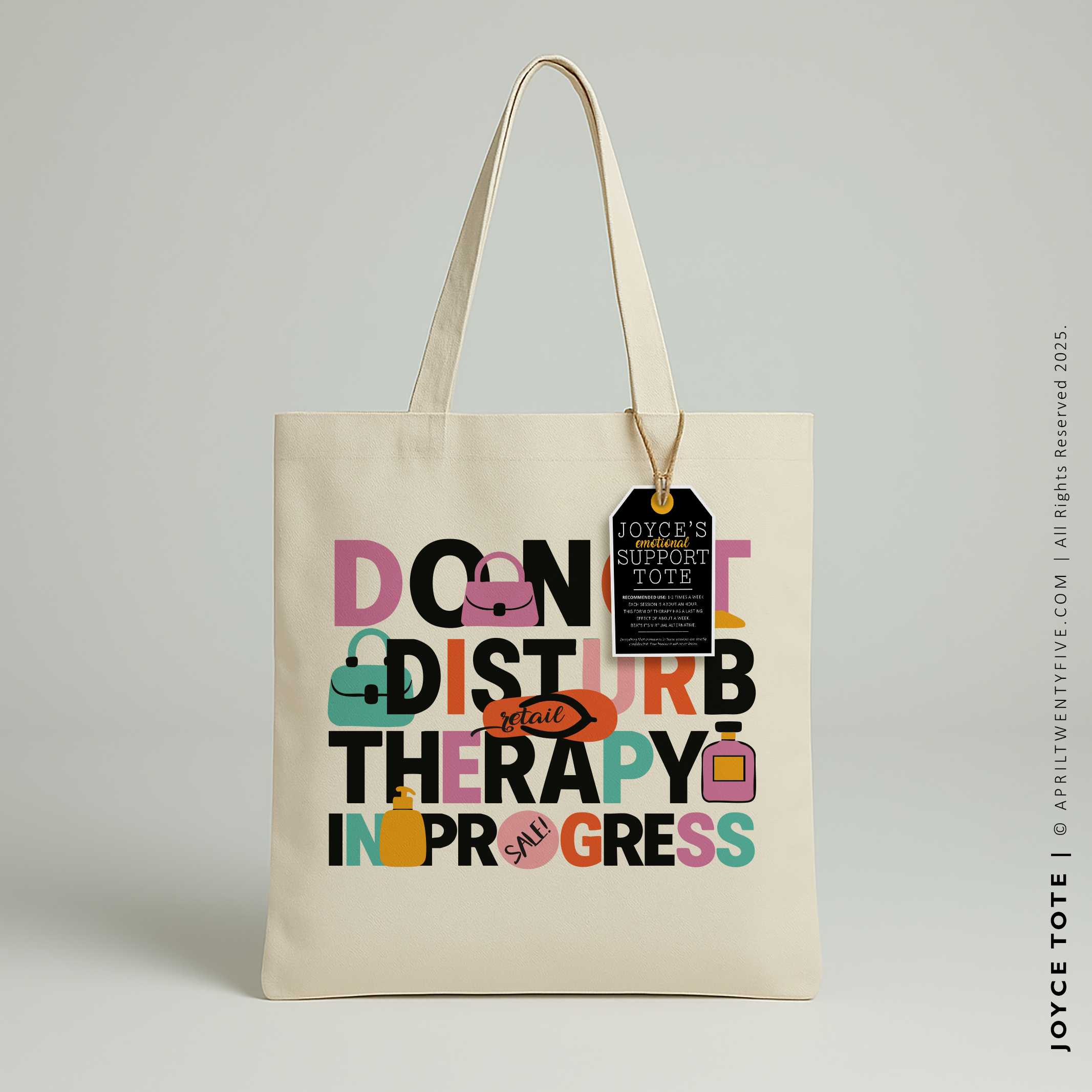 JOYCE | Shopping Therapy Canvas Tote