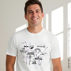 JULIE | San Francisco Map Men's Graphic T-shirt