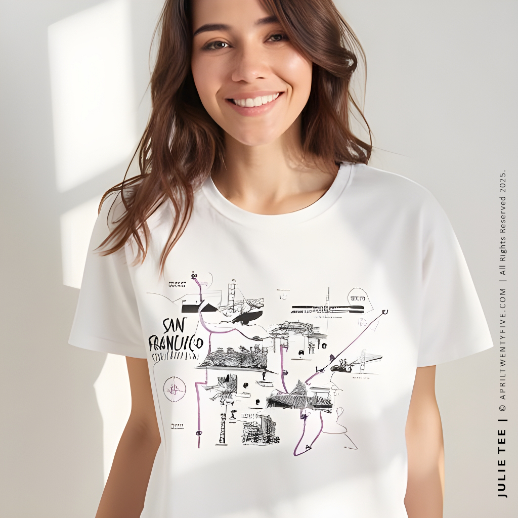 JULIE | San Francisco Map Women's Graphic T-shirt