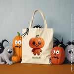 Load image into Gallery viewer, MONSTER JACK O&#39; BRIAN | Halloween Canvas Tote

