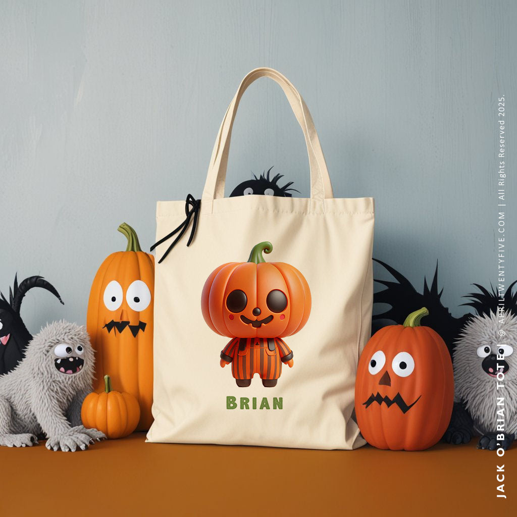 MONSTER JACK O' BRIAN | Halloween Canvas Tote
