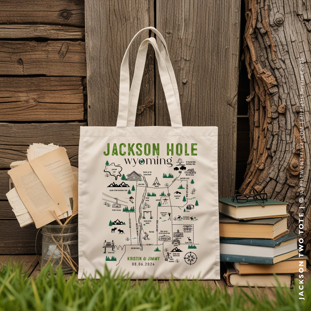 JACKSON TWO | Jackson Hole, Wyoming Map Tote