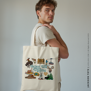 JACKSON ONE | Jackson Hole, Wyoming Canvas Tote
