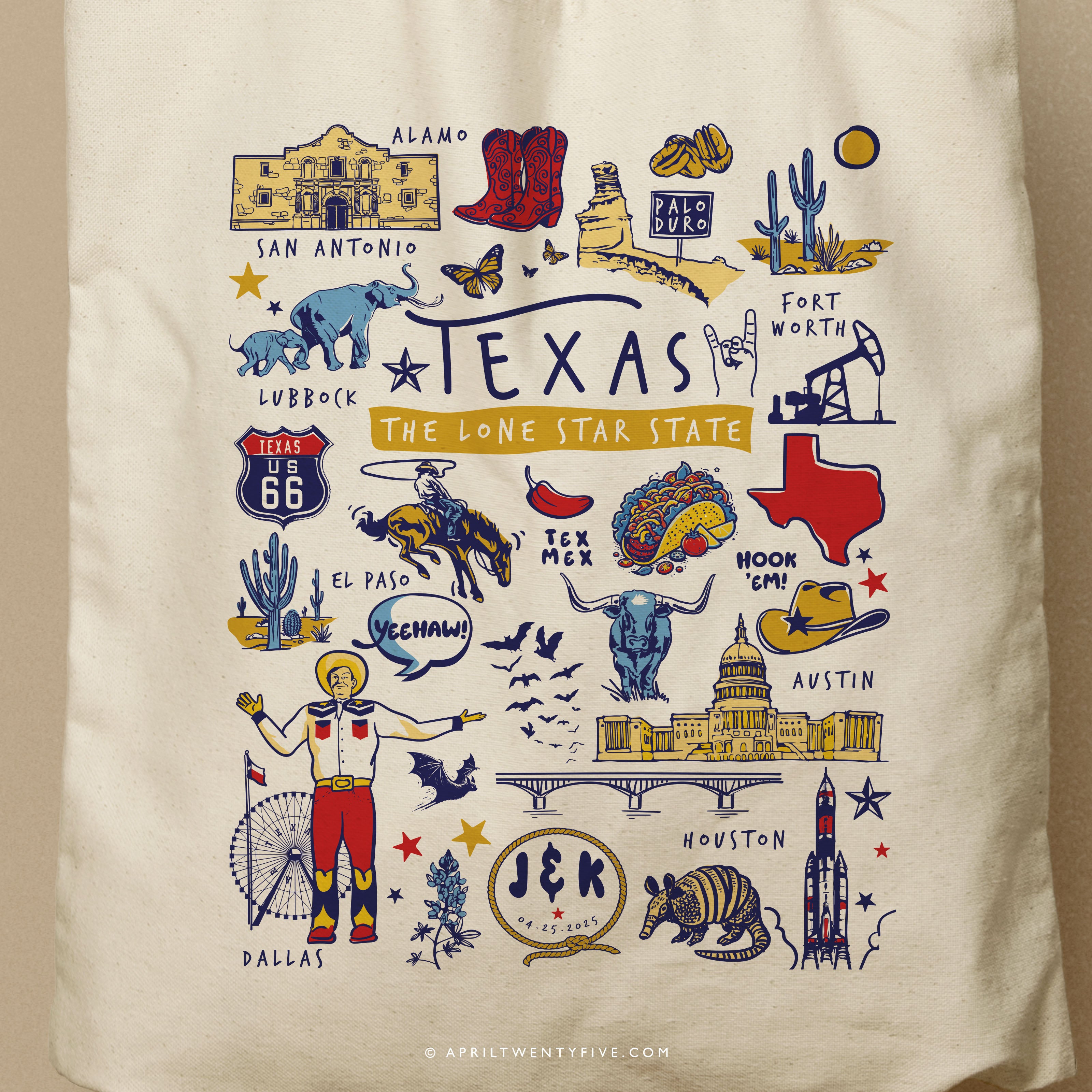 JANET | Texas Canvas Tote