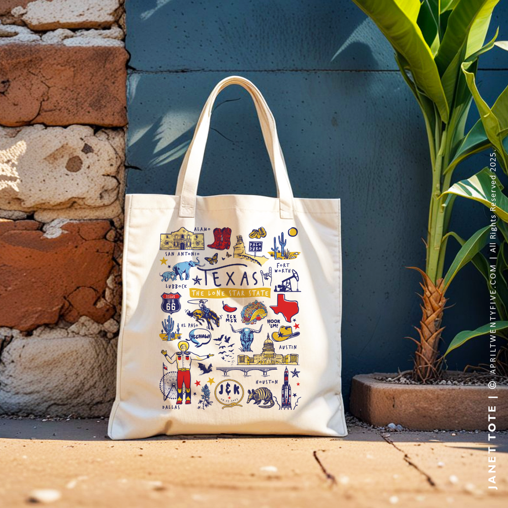 JANET | Texas Canvas Tote