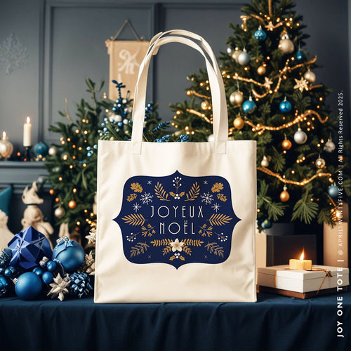 JOY ONE | French Christmas Canvas Tote